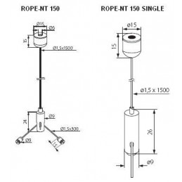 Kit de suspension ROPE-NT Kanlux