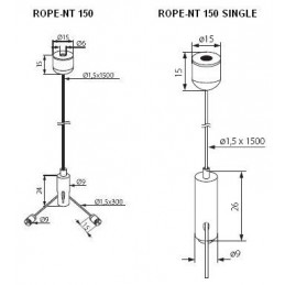 Kit de suspension ROPE Kanlux 7871