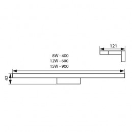 Luminaire ASTEN LED 400mm 8W
