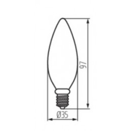 Lampe Flamme XLED C35 E14 kanlux 29618