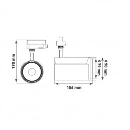 Projecteur LED LITED ZEPHY 45W 4000K Blanc