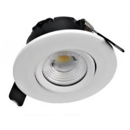 Spot LED UNO 7W orientable 600Lm dim. IP65 Blanc recouvrable CL 3