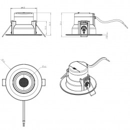 Spot LED IXOLED 5W orientable Dimmable 495Lm IP65 Blanc BBC