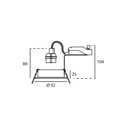 Spot encastré orientable WATTO GU10 auto Noir