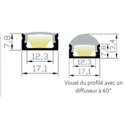 Profilé Aluminium 2M