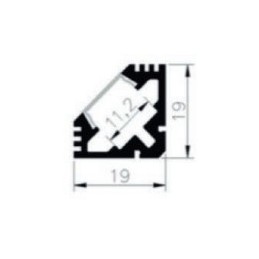 Kit profilé d'angle 45° Blanc