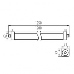 Réglette industrielle TP STRONG 1250mm 48W 6500Lm