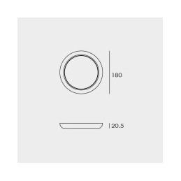 Plafonnier semi-encastré CHIMAY 8/12W CCT Ø180mm