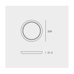 Plafonnier semi-encastré CHIMAY 12/18W CCT Rond