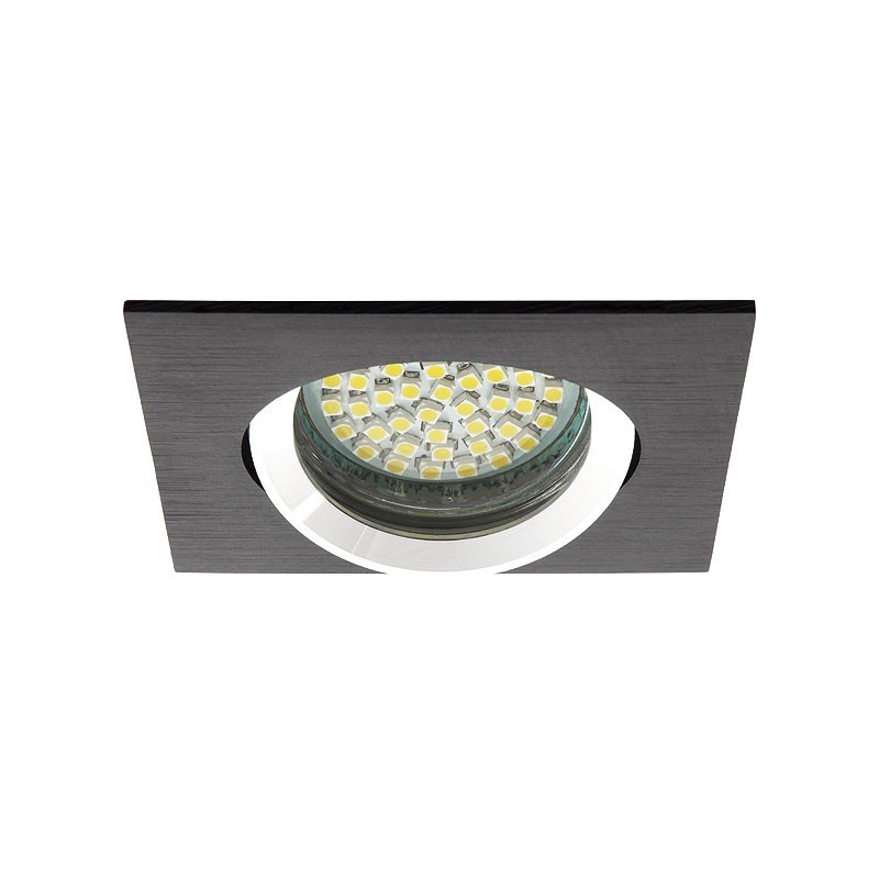 Spot orientable carré noir/alu Spot orientable carré noir/alu