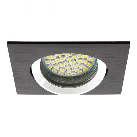 Spot orientable carré noir/alu