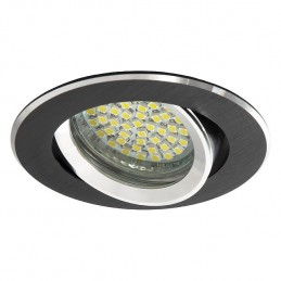 Spot orientable rond noir/alu