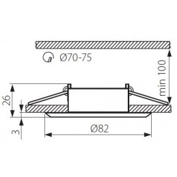 Spot orientable rond noir/alu