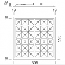 Panneau LED CRETA 833 30W 4000K 3966Lm UGR17
