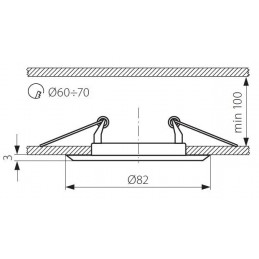 Spot fixe aluminium chrome mat