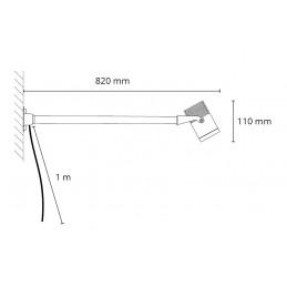 Projecteur LED déporté HOVDEN Sign 12W 3000K 1120Lm Graphite