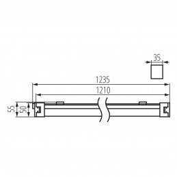 Réglette TP SLIM LED 1200mm 40W non trav.