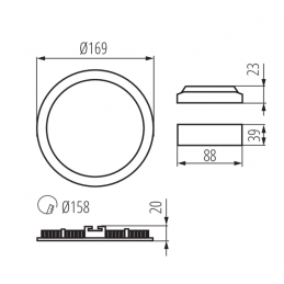 Downlight ROUNDA V2LED 12W Slim Blanc 4000K 780Lm