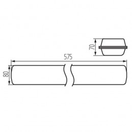 Réglette industrielle MAH HI LED 600mm 19W