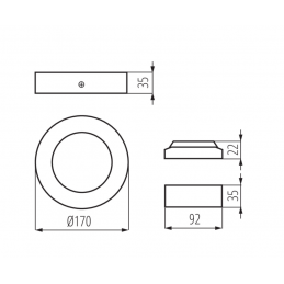 Downlight CARSA V2LED 12W 4000K saillie blanc