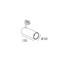 Projecteur LED LUGI 8W CCT 720Lm Dim. Noir