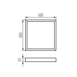 Cadre saillie ADTR-H BLINGO 60x60 Blanc