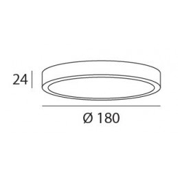 Plafonnier saillie ADA 12W CCT 1500Lm détecteur HF Ø180mm Blanc