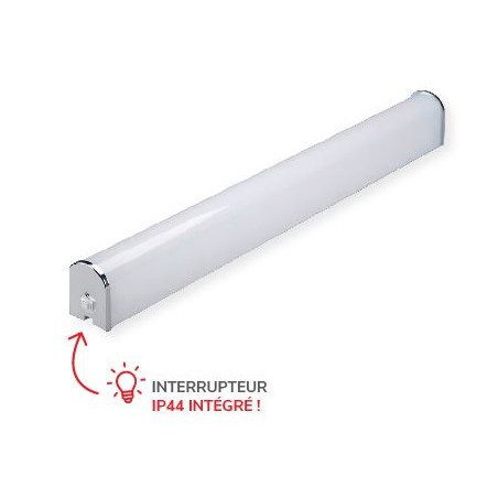 Réglette LED EDGIO 600mm 10W 950Lm 4000K IP44 Blanc