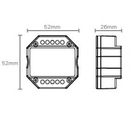 Emetteur SOFTDARK PUSH DIM alimenté Mono/CCT/RGB