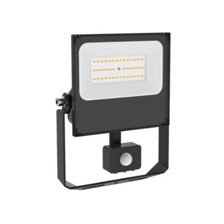 Projecteur LED MIRA Noir 30W 3000K Détecteur IR 3600Lm
