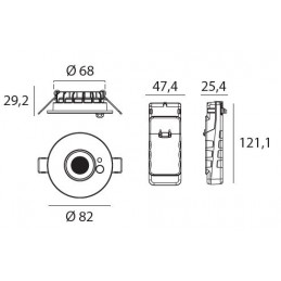 Spot LED MOVO 6W 568Lm CCT IP65 Blanc BBC avec détecteur IR