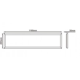 Panneau LED BLOIS 120x30 30W CCT UGR19 Prismatique avec driver on/off