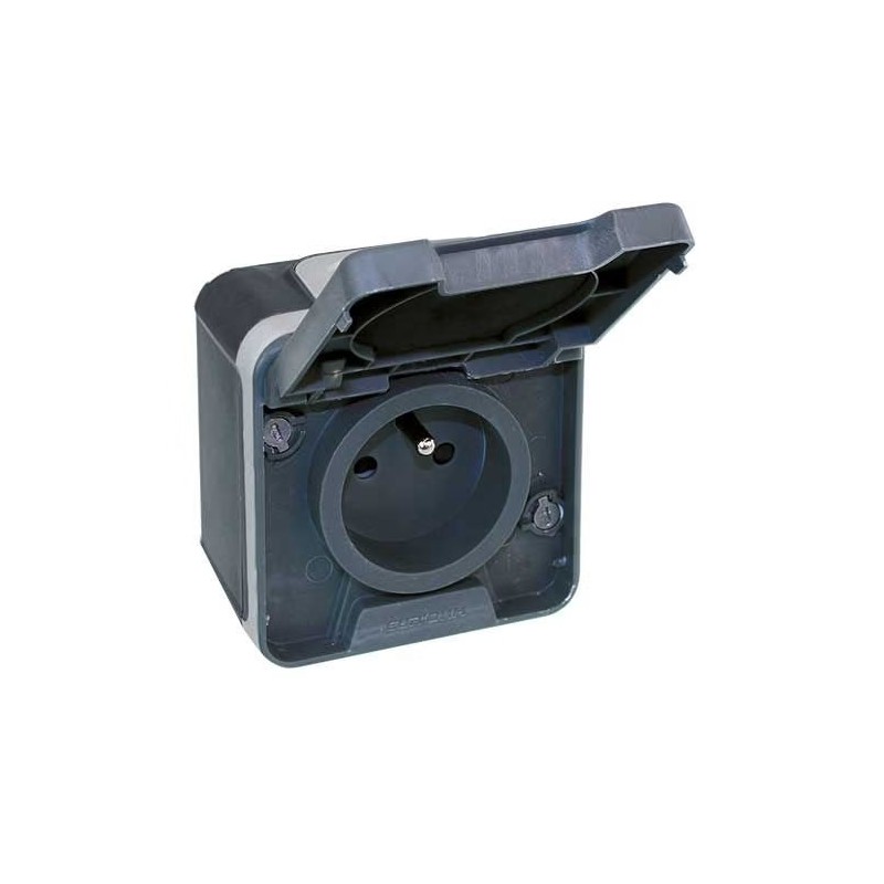 Prise de courant 2P+T Oxxo anthracite IP55