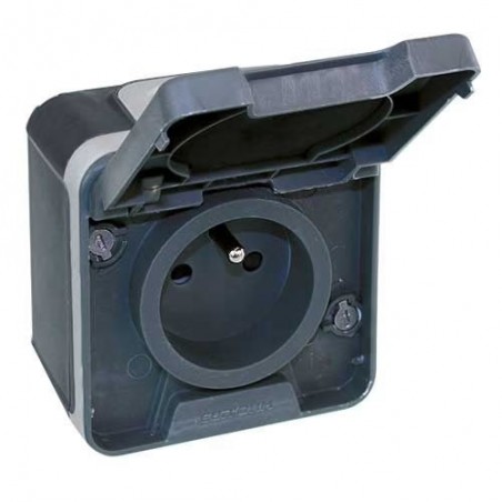 Prise de courant 2P+T Oxxo anthracite IP55