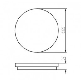 Hublot LED KANLUX BENO 18W  rond blanc 32940