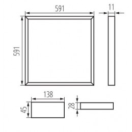 Cadre LED AVAR CCT 32W 3800Lm 3000/4000/6500°K