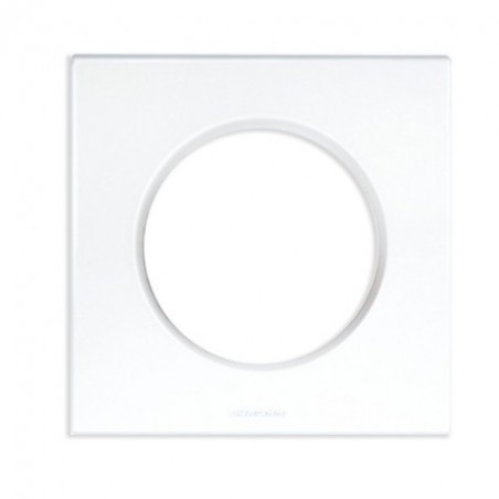 Plaque de finition 1 poste SQUARE blanc