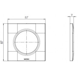 Plaque de finition 1 poste SQUARE blanc