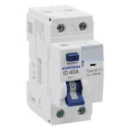 Interrupteur différentiel 40A Type AC connexions haut/bas