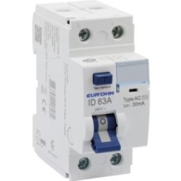 Interrupteur différentiel 63A Type AC connexions haut/bas