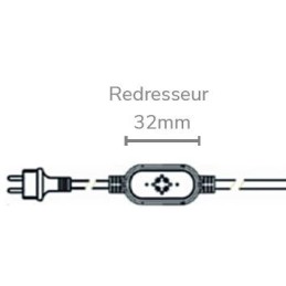 Cordon d'alimentation pour ruban LED 230V 57cm