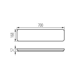 Réglette LINCEA LED CCT 15-24W 700 x 168 mm Réglette LINCEA LED CCT 15-24W 700 x 168 mm