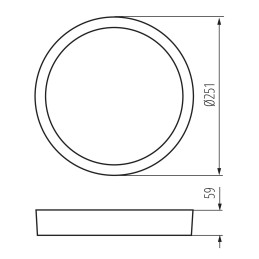 Plafonnier DABER LED 8-12W CCT Ø251mm