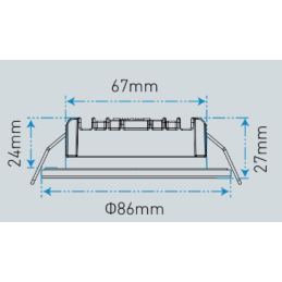 Spot LED DIDO 5W 550Lm CCT Dimmable IP65 Blanc BBC