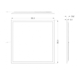 Pavé LED AZURE 6060 4000K max. 4560Lm UGR17 Prismatique SANS DRIVER