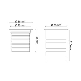 Encastré de sol NEMO GU5,3 Ø88mm