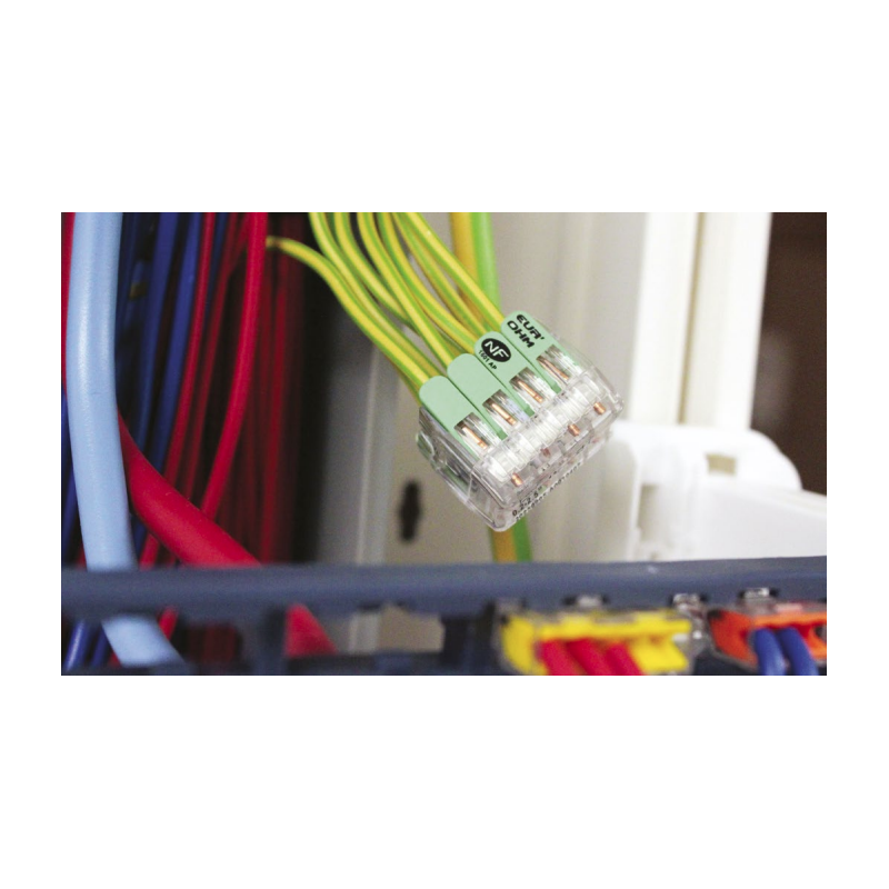 Bornes à leviers 2 fils souples 0,2-2,5mm² - boîte de 50