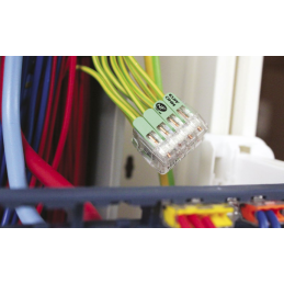 Bornes à leviers 5 fils souples 0,2-2,5mm² - boîte de 30