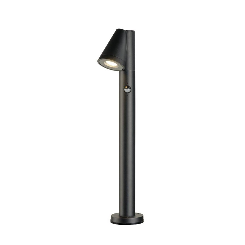 Borne T-TUBE 70 POLE GU10 simple détecteur IR IP44 noir