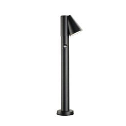 Borne T-TUBE 70 POLE GU10 simple détecteur IR IP44 noir